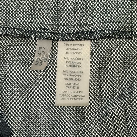 Calvin Klein Slim Stretch Knit Houndstooth Plaid Dress Pants 10 Black White - Picture 11 of 12